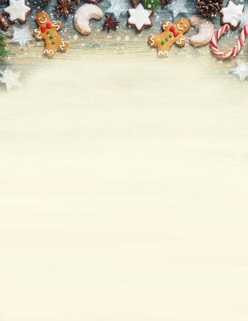 Great Papers! Cookie Exchange Letterhead for Invitations, Announcements and Messages, Printer Friendly 8.5" x 11", 80PK